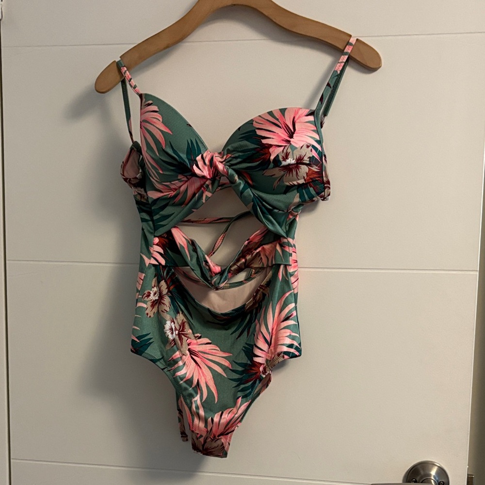 Tropical Floral Kids One Piece Swimsuit
